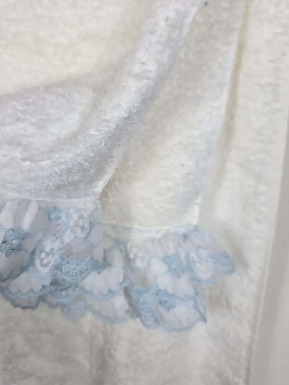 Vintage Sahara Egyptian Cotton Towel Set Blue Lace Cottagecore Guest Bath 4pc